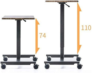 RMENST Height Adjustable Mobile Standing Desk - Ergonomic Home Office Workstation