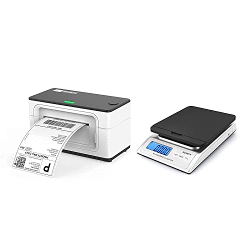 MUNBYN Label Printer with Shipping Scale for Shipping Package, UPS FedEx Mailing Weighing, Labeling