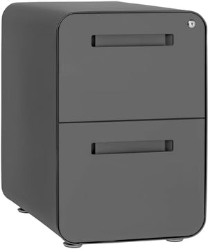 Laura Davidson Furniture Stockpile 2 Drawer Mobile File Cabinet with Lock - Dark Grey