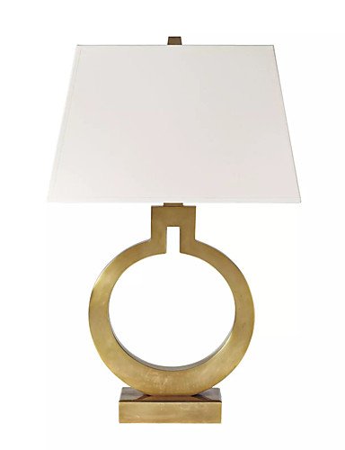 SSBY Amercian Luxury Fashion Create Golden Ring Table Lamp Wrought Iron Lamp Restoring Ancient Ways of Bedroom Dest Lamp, 110-120v
