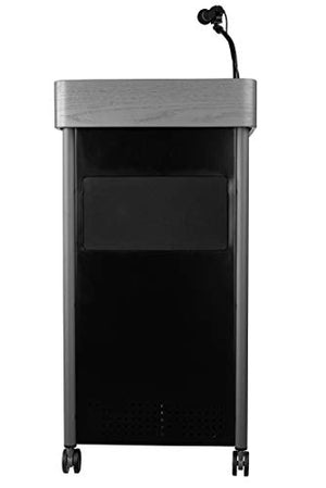 Oklahoma Sound Greystone Lectern with Sound, Charcoal Black/Grey