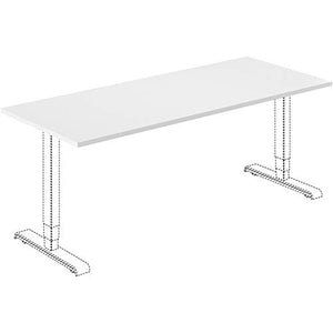 Lorell Width-Adjustable Training Table Top, White