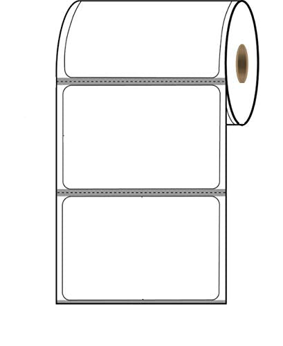 36 Rls 3 x 2 Direct Thermal Zebra Compatible Labels, for ZQ510 Printers, 3/4" core, 2" Diameter, 165/roll, Timing Mark on Liner, with Perforations; Compatible w/Fellowship One Software
