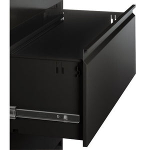 4 Large Drawers File Cabinet, Holds Legal and Letter Size Documents, Organizer, Storage, Removable Lock, Home Office, Work, Furniture, Black Color