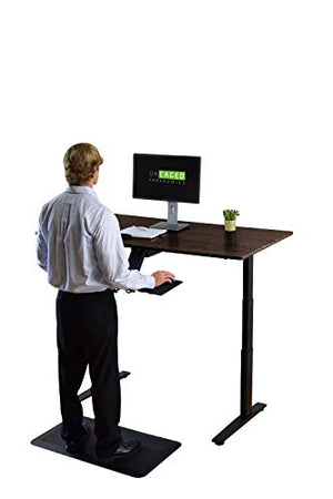 Rise UP Dual Motor Electric Standing Desk 48x30 Black Desktop Premium Ergonomic Adjustable Height sit Stand up Home Office Computer Desk Table Motorized Powered Modern Furniture Small Standup Table