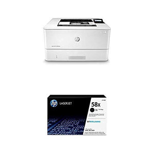 HP LaserJet Pro M404dw Monochrome Wireless Laser Printer with Double-Sided Printing (W1A56A) with High Yield Black Toner Cartridge