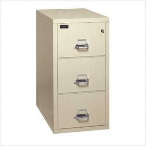 FireKing Fireproof 3 Drawer Vertical Legal File - Beige, Key Lock