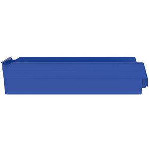 Akro-Mils 30178 Plastic Nesting Shelf Bin Box, (18-Inch x 11-Inch x 4-Inch), Blue, (12-Pack)