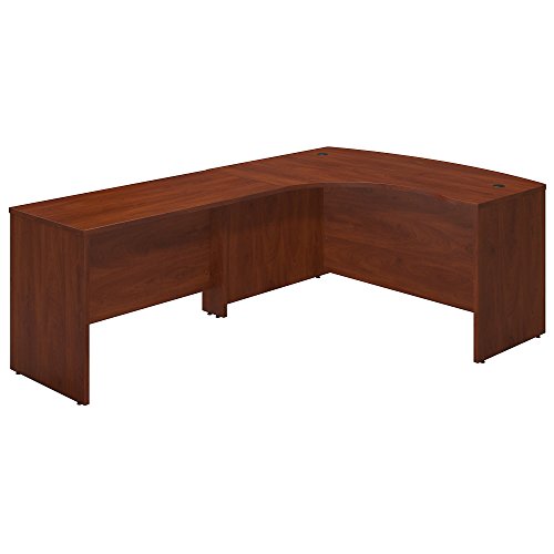 Bush Business Furniture Series C Elite 60W x 43D Left Hand Bowfront Desk Shell with 48W Return in Hansen Cherry