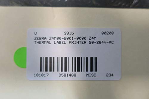 ZEBRA Z4M00-2001-0000 Z4M THERMAL LABEL BARCODE PRINTER 90-264V-AC D581468 (Renewed)