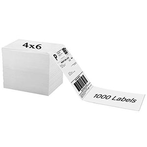 OausTect 4x6 Shipping Label 20000 Fanfold Labels for Rollo, Zebra Direct Thermal Printer, with Perforations - 20 Stack (20 Stack/20000 Labels)