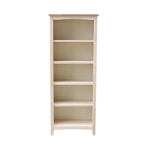 IC International Concepts Shaker Bookcase - 60" H