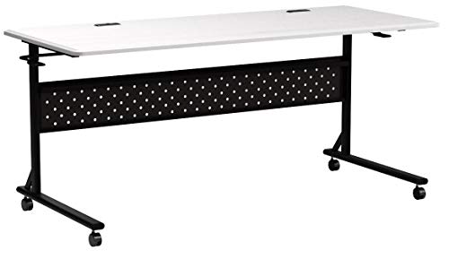 Lorell 60 x 24 x 29.5-Inch Flipper Training Table, Silver/Black