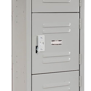 Global Industrial Six Tier Locker, 12x15x12, 6 Door, Unassembled, Gray