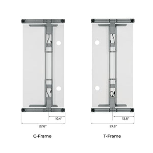 UPLIFTDESK Saman Butcher Block Standing Desk 60x24 - White C-Frame 2-Leg V2