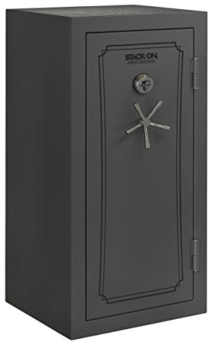 Stack-On TD-40-GP-B-S Total Defense 36-40 Gun Safe with Biometric Lock, Gray Pebble