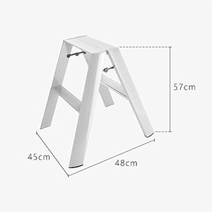 QDY Folding Stool 2 Step Lightweight Ladder for Caravans & Camper Vans - 150KG Load Bearing