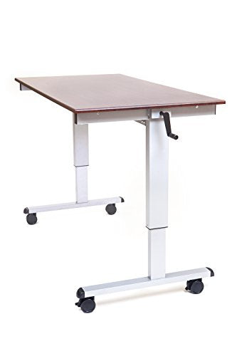 LUXOR Standup-CF60-DW Stand Up Desk, Crank Adjustable, 60"