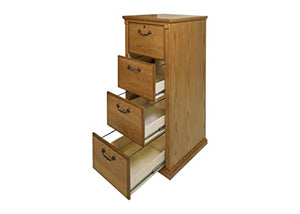 Martin Furniture Huntington Oxford 4-Drawer File Cabinet, Wheat Finish