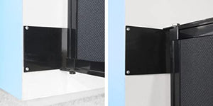 VERSARE Wall-Mounted StraightWall Sliding Portable Partition | Sound Absorbing Room Divider | Adjustable Widths | Black SoundSorb Panels