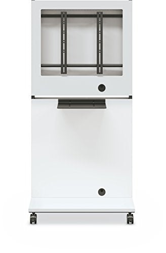 Balt Media Space Mobile Flat Panel TV Cart, White, 70" H x 34.1" W x 21.8" d (27809)