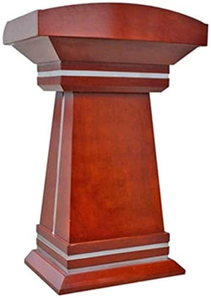 None Floor Lectern Wooden Tall Podium