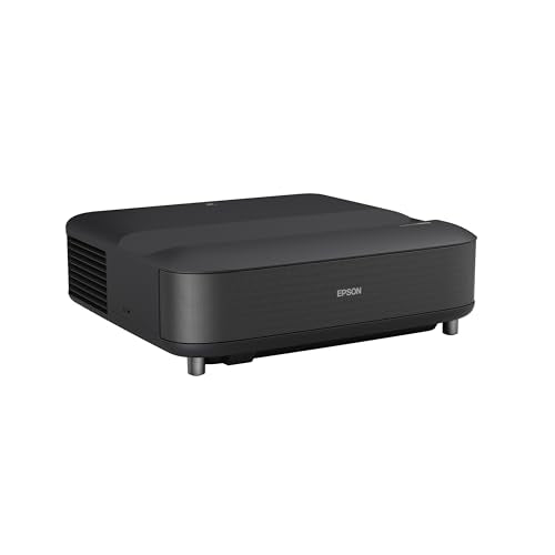 Epson EpiqVision Ultra LS650 4K PRO-UHD Laser Projector, 3,600 Lumens, 120" - Black