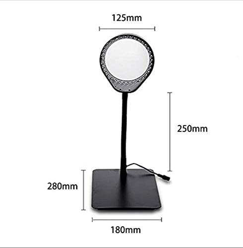 LED Magnifying Glass Lighted Magnifying Glass,10X Large Ultra Bright LED Page Magnifier,Plug-in Radio Magnifier with 36 LED Lights,for Reading Small Prints, Map, Coins and Jewelry