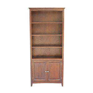 IC International Concepts Shaker Bookcase - 72" H, Espresso