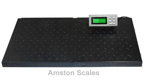 AMSTON SCALES 400 LB x 0.1 LB 38 x 20 Inch Platform Digital Heavy Duty Welded Steel Floor Bench Shipping Scale