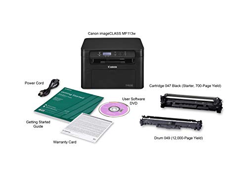 Canon imageCLASS MF113w - Multifunction, Wireless, Mobile Ready Laser Printer, Black, Small