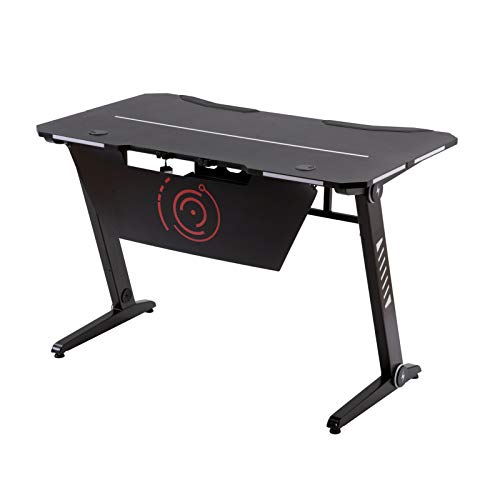 L-sister Perfect Embellishment Plot Table Ergonomic Office Desk Workstation with Headphone Hook Black Easy to Assemble