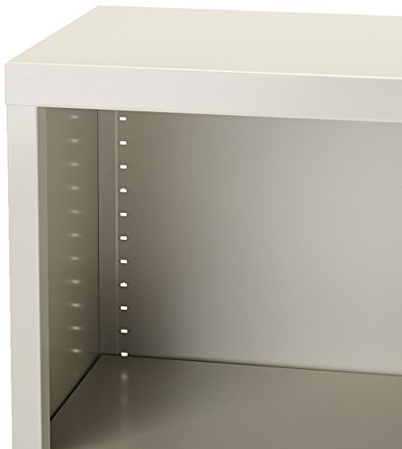 Lorell LLR41280 Fortress Series Steel Book Case, Light Gray