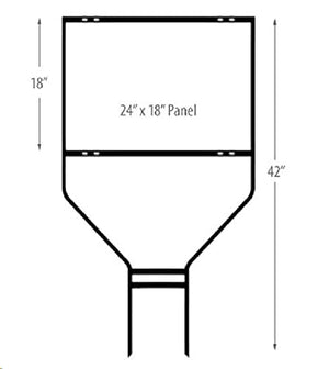 Yard Signs 20 Pack Banjo Frame Sign Holder 1/2in Round Iron Steel, Real Estate Frame Sign Holder, Holding Sign Panel 18x24 Inch, Made in USA, Ship Same Day (20BanJoFrame18x24)