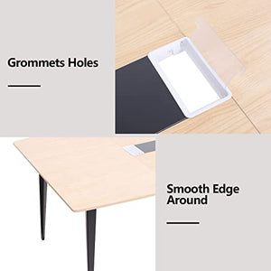 Loomie 8FT Conference Table with Grommet, Boat Shaped Computer Desk