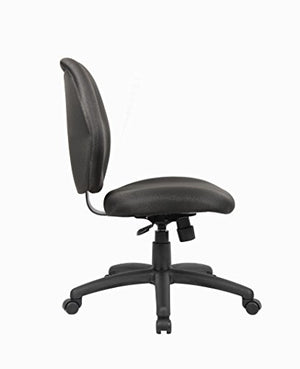 Boss Office Products Any Task Mid-Back Task Chair with No Arms in Black