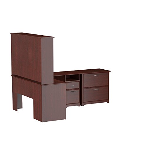 Cabot L Shaped Desk with Hutch and Lateral File Cabinet