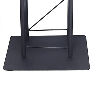 TBVECHI Black Wrought Iron Podium - Durable Metal Wood Lectern - 21.65 x 16.54inch