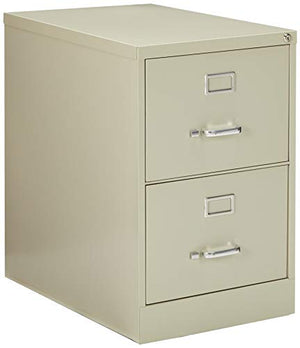 Lorell 2-Drawer Vertical File, Legal, 18 by 26-1/2 by 28-3/8-Inch, Putty