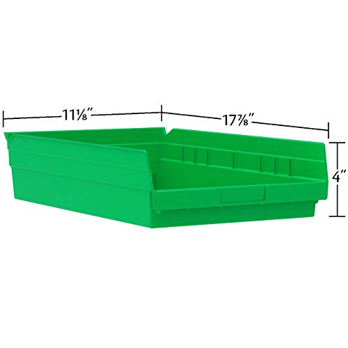 Akro-Mils 30178 Plastic Nesting Shelf Bin Box, (18-Inch x 11-Inch x 4-Inch), Blue, (12-Pack)
