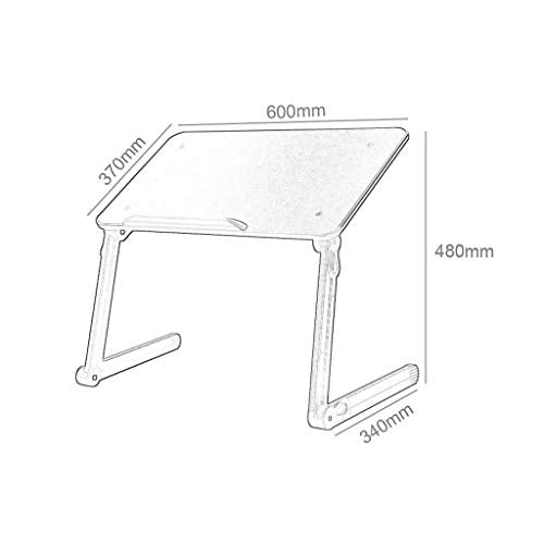 WPHPS Metal Folding Computer Desk, Lazy Laptop Table Lifting Multifunctional Folding Mobile Learning Bed Table