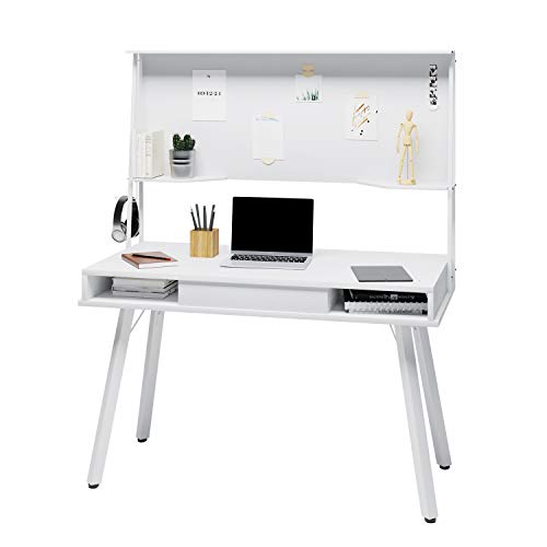 Techni Mobili Study Computer Storage & Magnetic Dry Erase White Board Home Office Desk