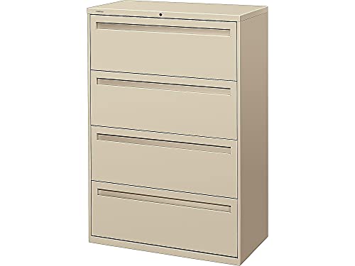 HON 784LL 700 Series Four-Drawer Lateral File Cabinet, 36w x 19-1/4d, Putty