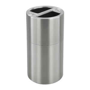 Safco Products 9931SS Dual Bin Waste Recycling Trash Can, Silver