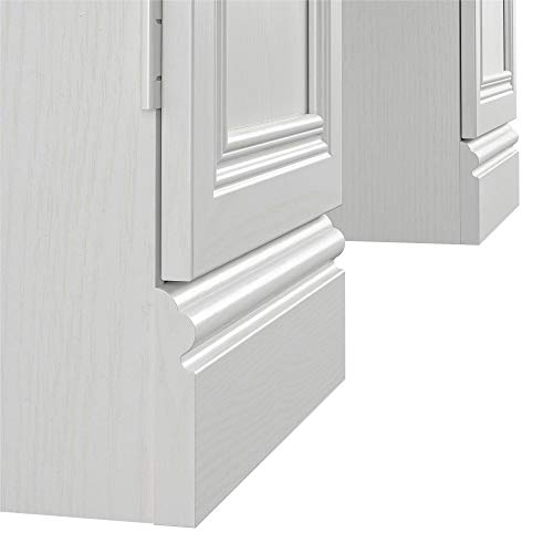 Home Office Desk White Workstation Furniture Cabinet Shelves Storage Organize Drawer Laptop Computer Table PC Study Writing Reading Double Pedestal Design