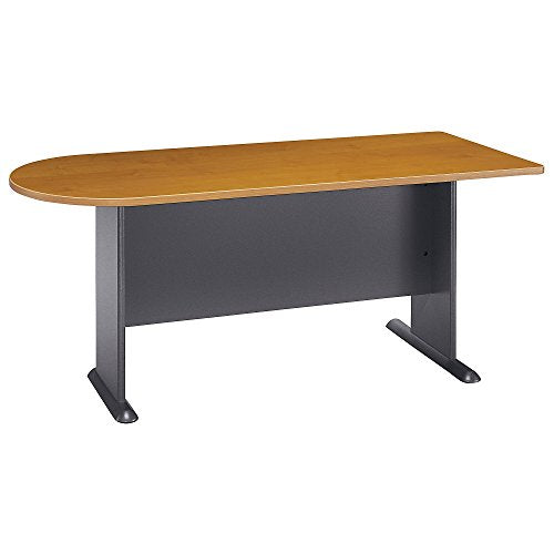 Bush Business Furniture Series A Collection 72W Universal Freestanding Peninsula in Natural Cherry