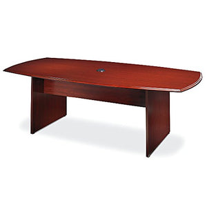 Realspace Broadstreet Conference Table, Boat-Shaped, 30"H x 94 1/2"W x 47 1/4"D, Cherry