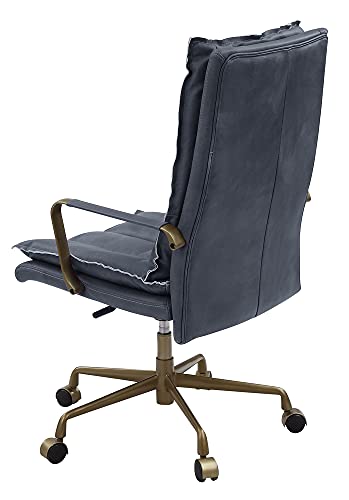 Acme Furniture Tinzud Office Chair, Gray Leather