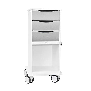 TrippNT Core DX Cart with Metallic Silver Drawers and Hinged Door