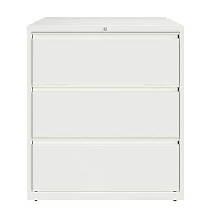 Hirsh Industries 36-in Wide HL10000 Series 3 Drawer Metal Lateral File Cabinet White